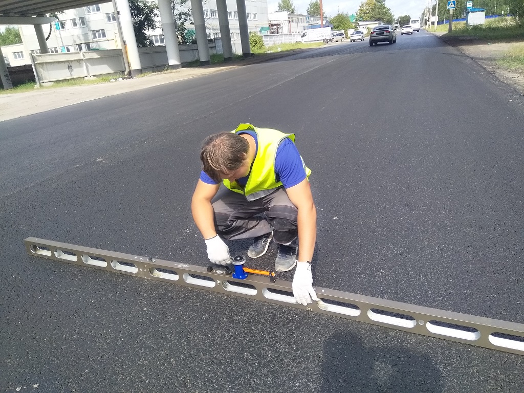 Контроль ровности асфальтового покрытия